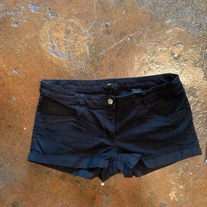 Black Denim Shorts
